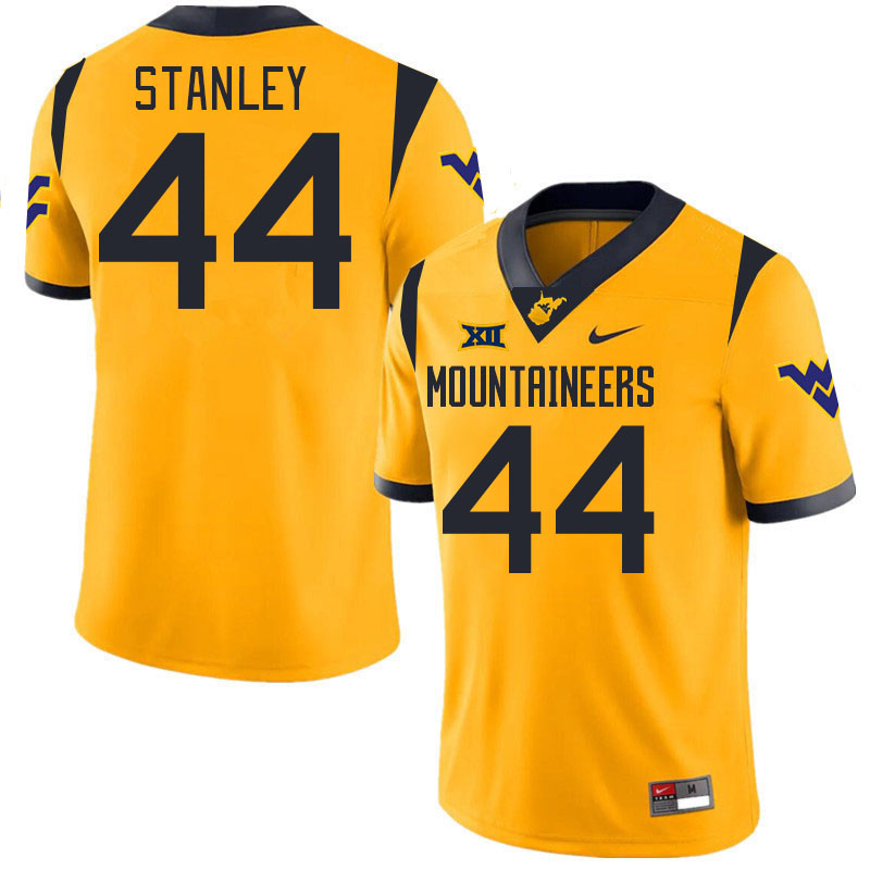 #44 Casey Stanley West Virginia Mountaineers College 2024 New Uniforms Football Jerseys Stitched Sale-Gold